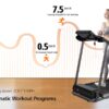 Foldable Electric Treadmill: 2.5HP Motor, 3-Level Incline & Bluetooth Music