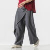 Cotton And Linen Casual Trousers Retro Plus Size Fashion Linen Men's Wide Leg Pants - Image 8