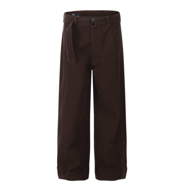 Autumn Loose American Street Solid Color Straight-leg Pants - Image 4