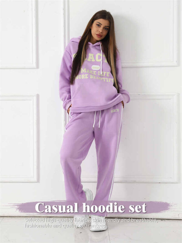 Women's Fashion Casual Printed Top Pants Set - Image 9
