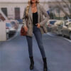 European And American Plaid Single-row Coat For Women - Image 3