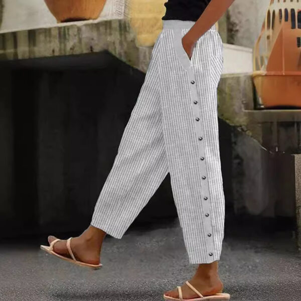 Women's 3D Digital Printing Exquisite Linen Casual Trousers - Image 8