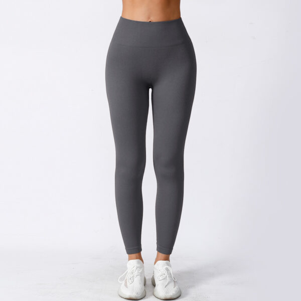 Women's Tight High Elastic Running Sports Thread High Waist Yoga Pants - Image 9