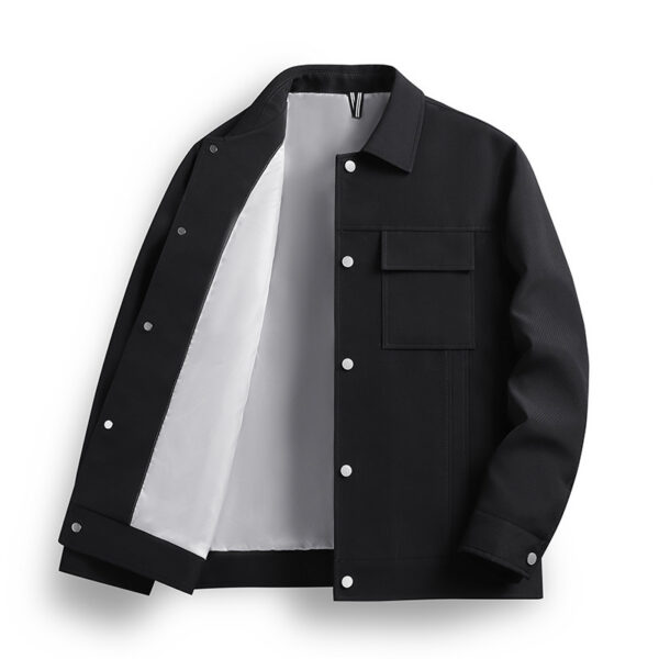 Short Work Clothes Casual Polo Collar Spring And Autumn Top Solid Color - Image 7