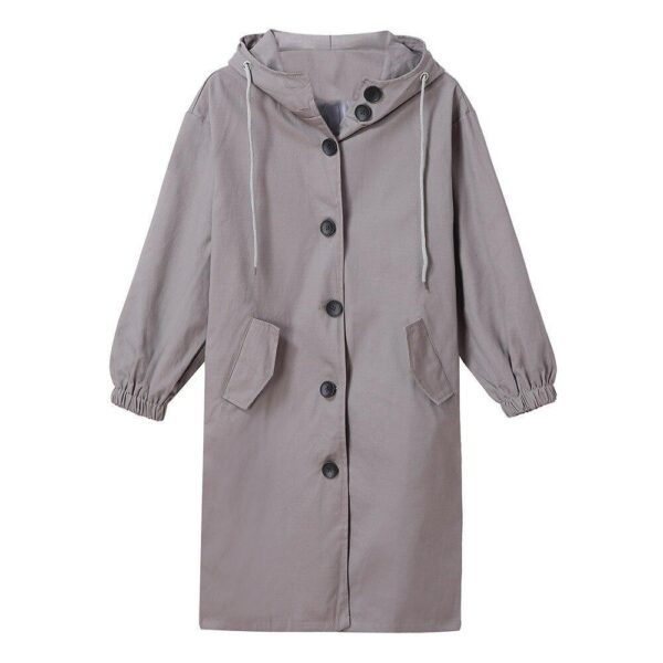 Oversized Women's Mid-Length Loose Windbreaker Jacket - Image 6
