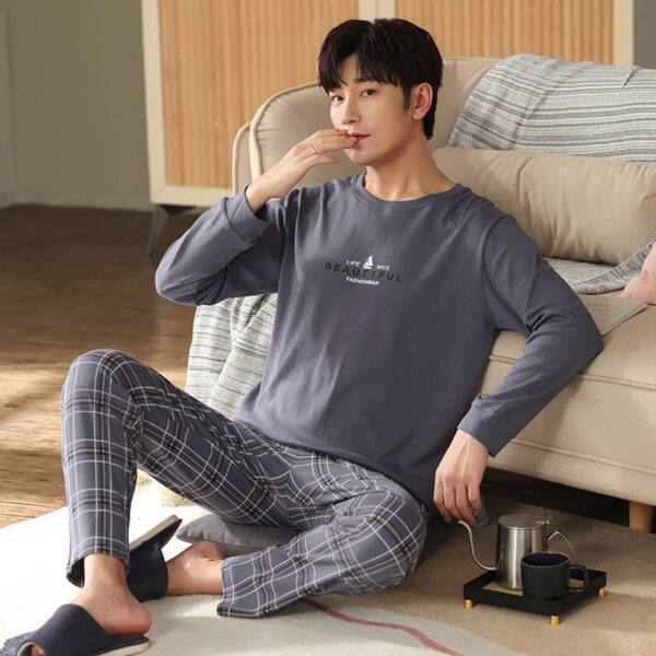 Men's Springsummer Thin Casual Pure Plus Size Middle Aged Homewear - Image 3