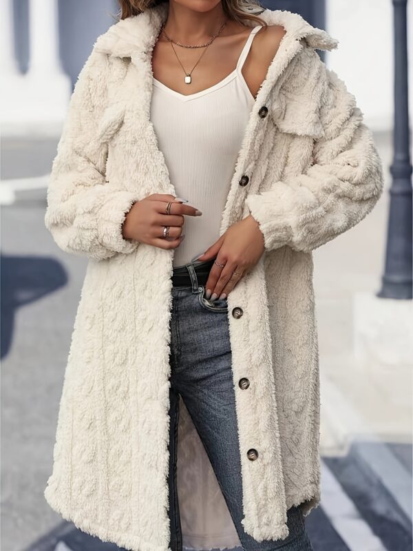 Fashion Plush Casual Long Coat For Women - Image 4