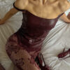 Women's Leather Spaghetti Straps Sleeveless Top - Image 8