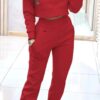 Stand Collar Sports Suit Fashion Pullover Long-sleeves Short Top And Slim Trousers With Pockets Solid Outfits Women's Clothing - Image 6