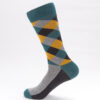 Color Diamond Lattice Men's Mid-calf Length Sock - Image 8