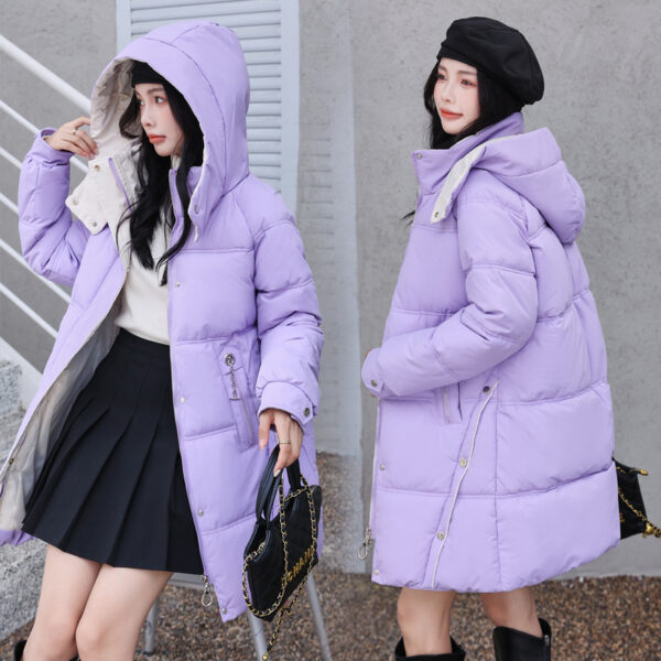 Winter Loose Down Cotton-padded Coat Women's Coat Mid-length Thickened - Image 2