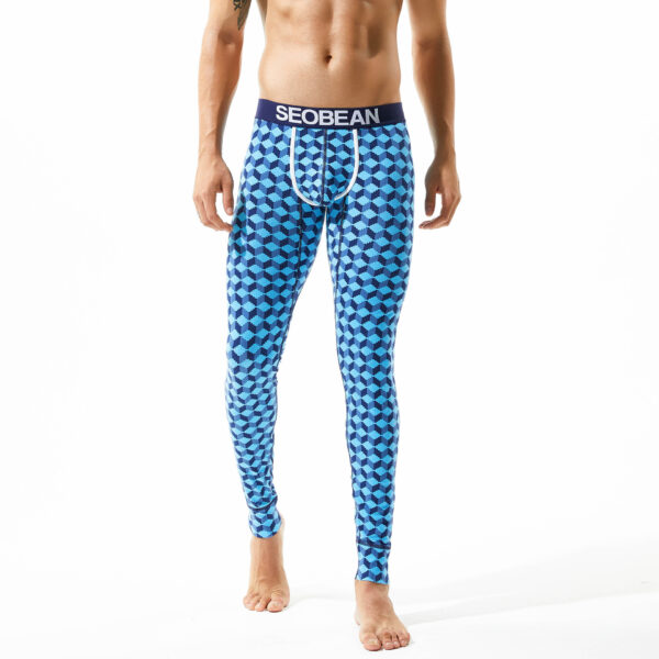 Men's Long Johns Elastic Breathable Cotton Thermal Pants - Image 3