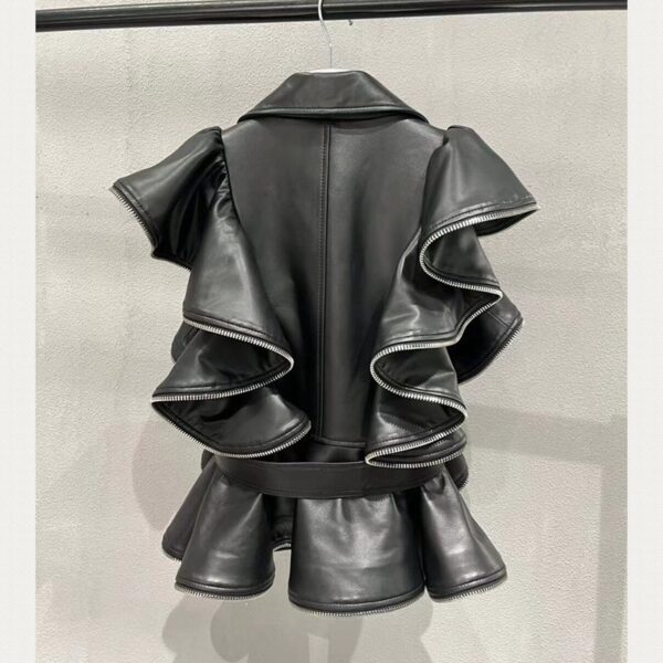 Sheepskin Leather Vest Heavy Work Sheepskin Coat - Image 7