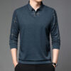 Fake Two-piece Lapel Long-sleeved Men's T-shirt - Image 2