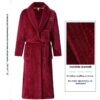 Men's Winter Thickening Thermal Bathrobe Coral Velvet Thin Belt Bathrobe Pajamas - Image 3
