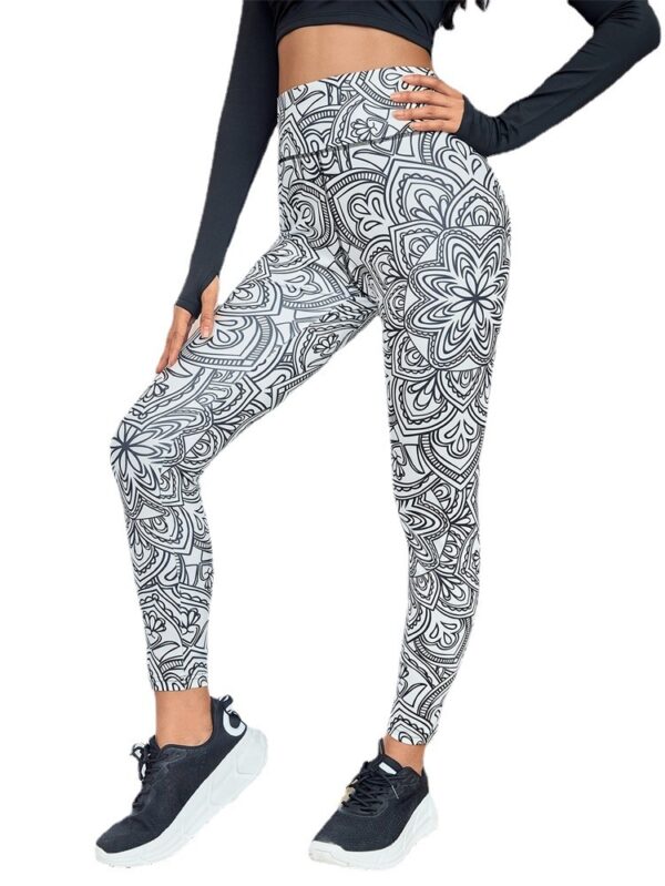 Running Workout Elastic Plus Size Yoga Leggings - Image 5