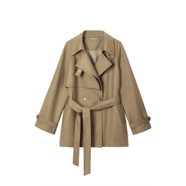 Women's Asymmetric Loose Casual Mid-length Trench Coat - Image 8