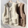 Lamb Wool Double-sided Thermal Vest Fashion Waistcoat Jacket - Image 3