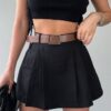 Women's Fashion Solid Color High Waist Skirt - Image 6