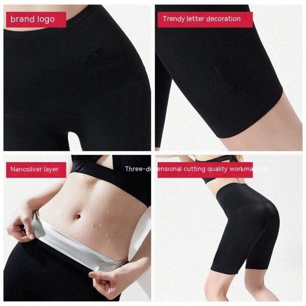 Sweat Wicking Pants 5 Points Skinny Leg Girdle Women's Fitness - Image 2
