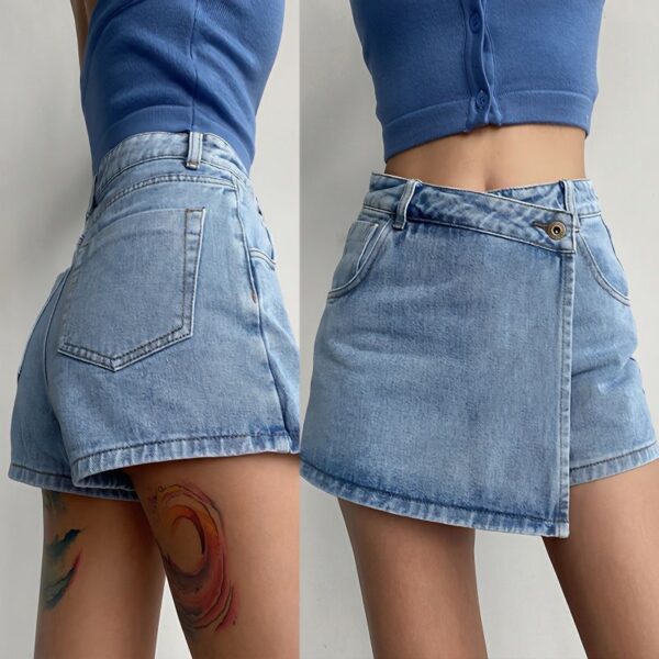 Anti-exposure Irregular Denim Skirt - Image 2