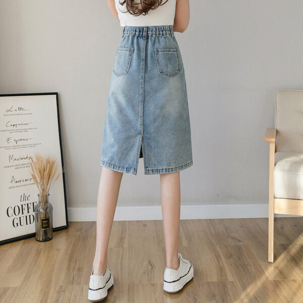 Summer Design Denim Skirt Mid-length - Image 5