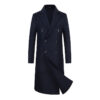 Woolen Coat Trench Coat Double Breasted Long Below The Knee - Image 2