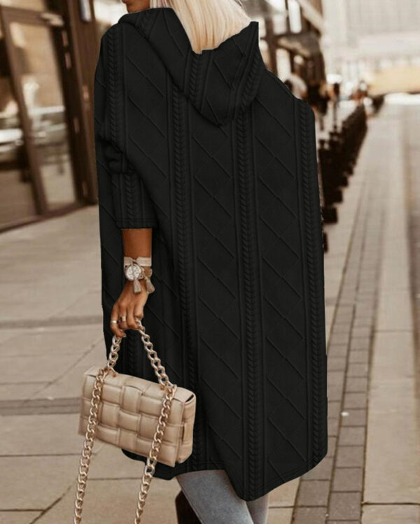 Fashion Solid Color Knitted Coat - Image 10