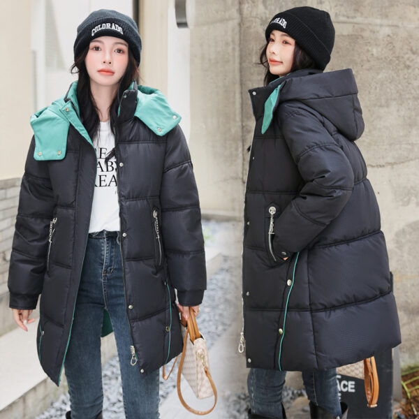 Winter Loose Down Cotton-padded Coat Women's Coat Mid-length Thickened - Image 4