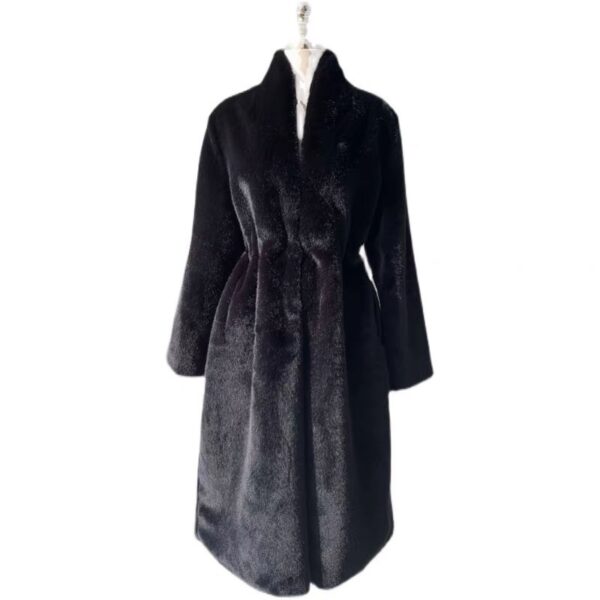 Marten Overcoats Mid-length Women's Stand Collar Plush Coat - Image 5
