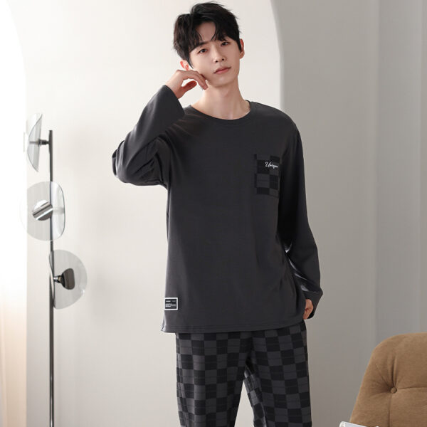 New Cotton Long Sleeve Full Cotton Casual Homewear Suit - Image 5