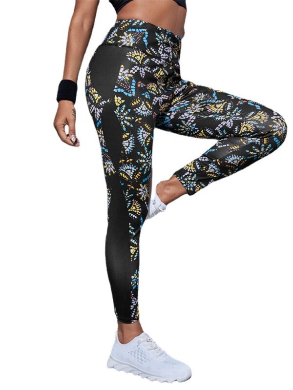 Running Workout Elastic Plus Size Yoga Leggings - Image 2