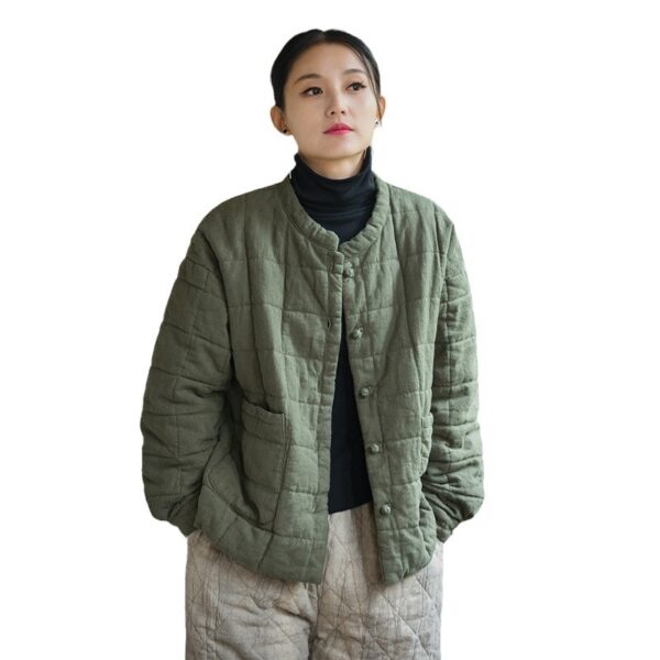 Fashion Artistic Women's Short Cotton-padded Coat - Image 4