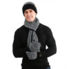 Warm Hat Scarf Gloves Knitted Plus Fluff Winter Men - Image 6