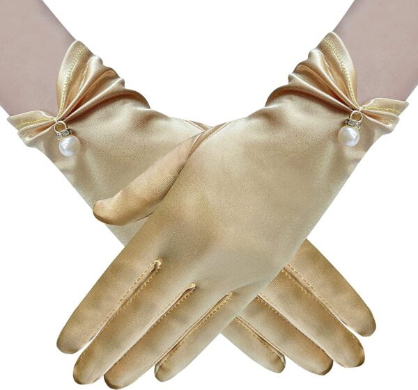 Women's Stylish Personalized Satin Short Gloves - Image 8