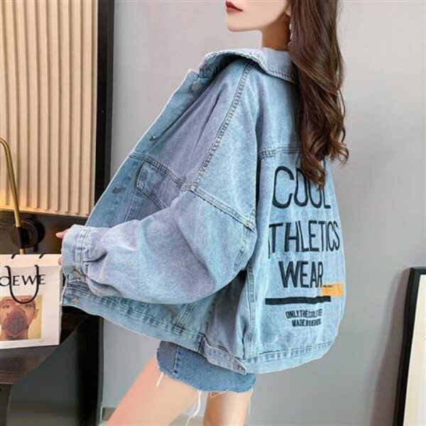 Spring And Autumn Denim Jacket Women's Embroidery Loose Korean Style All-matching Western Style - Image 6