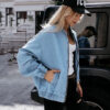 New Women's Clothing Blue Casual Slim Jacket Denim Coat - Image 3