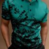 Men's Print Breathable Fashion Polo Shirt Top - Image 2