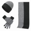Warm Hat Scarf Gloves Knitted Plus Fluff Winter Men - Image 7