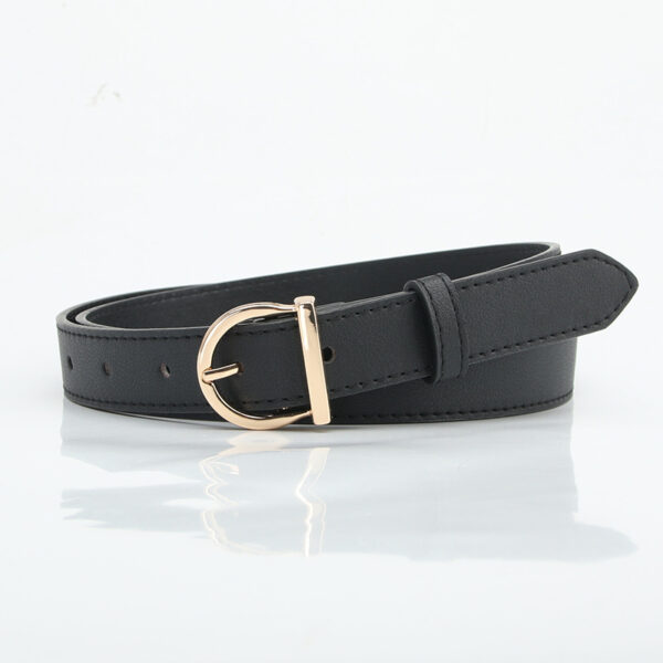 Fashionable All-match D-type Alloy Pin Buckle Women's Belt - Image 7