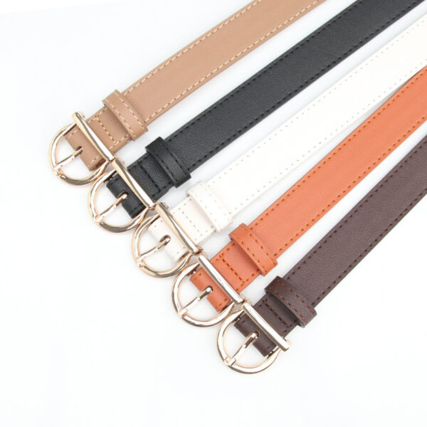 Fashionable All-match D-type Alloy Pin Buckle Women's Belt - Image 2
