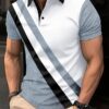 Men's Print Breathable Fashion Polo Shirt Top - Image 5