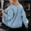 New Women's Clothing Blue Casual Slim Jacket Denim Coat - Image 4