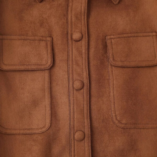 Autumn European And American Lapel Pocket Deerskin Velvet Coat - Image 4
