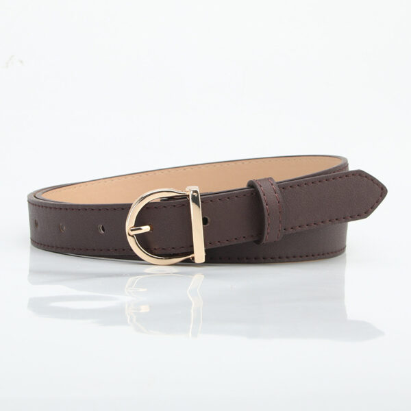 Fashionable All-match D-type Alloy Pin Buckle Women's Belt - Image 9