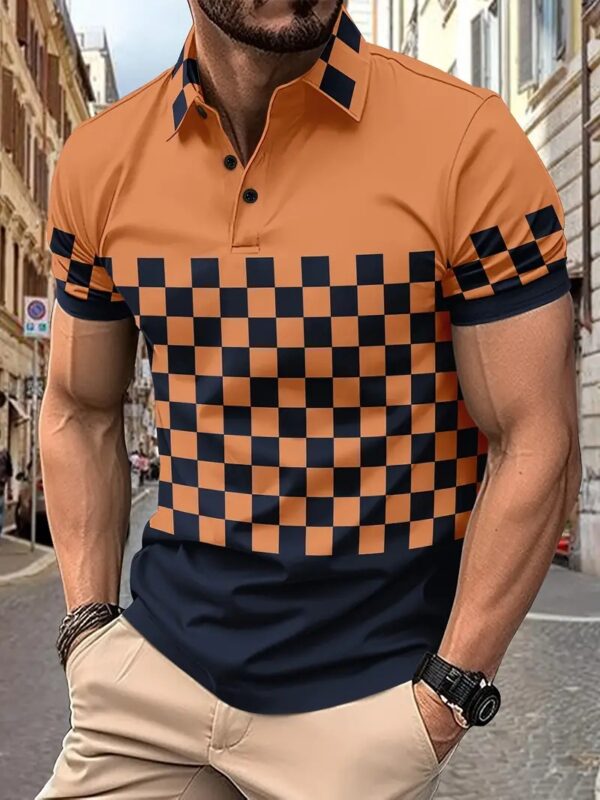 Men's Print Breathable Fashion Polo Shirt Top - Image 6