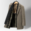 Fashion Men's Woolen Gold Mink Velvet Coat - Image 2