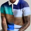 Men's Print Breathable Fashion Polo Shirt Top - Image 10