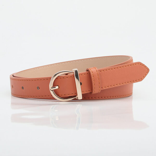 Fashionable All-match D-type Alloy Pin Buckle Women's Belt - Image 10