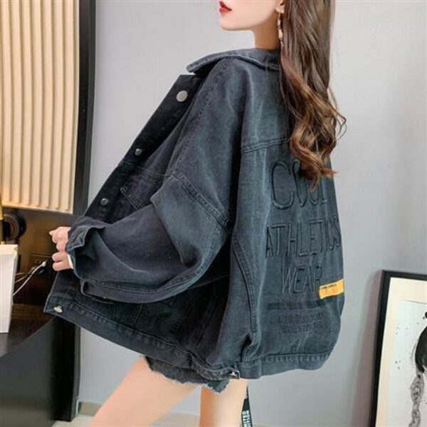 Spring And Autumn Denim Jacket Women's Embroidery Loose Korean Style All-matching Western Style - Image 7